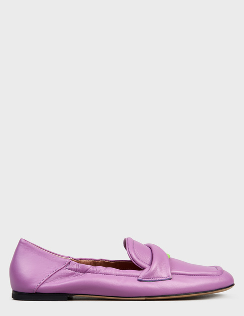 женские фиолетовые кожаные Лоферы Evaluna CR03_purple - фото-5