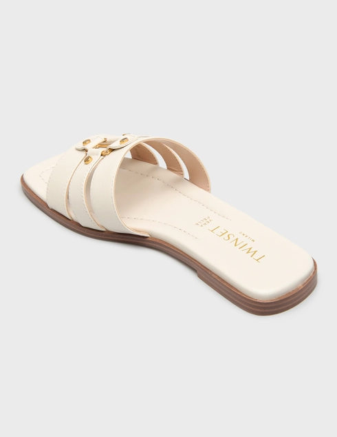 женские бежевые Шлепанцы Twinset 261TCP038-00381_beige - фото-2