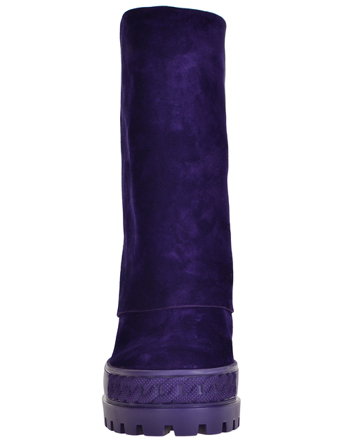 женские фиолетовые замшевые Сапоги Casadei 080-626_purple - фото-5