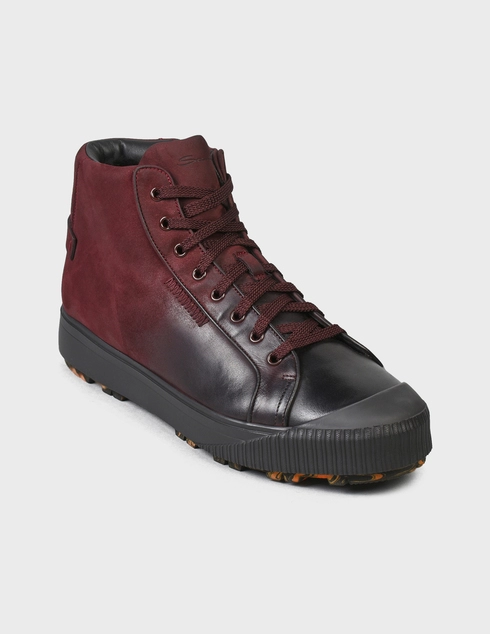 бордовые Кеды Santoni SMBCO21424NEAPNKLB66-bordo