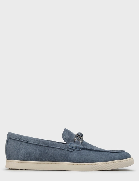 мужские синие замшевые Лоферы Guess FMJHEASUE14_blue - фото-5