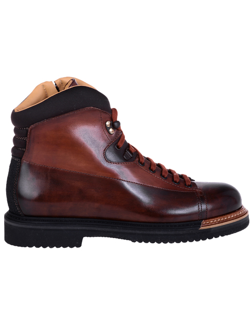 мужские коричневые Ботинки Santoni S12306 - фото-2