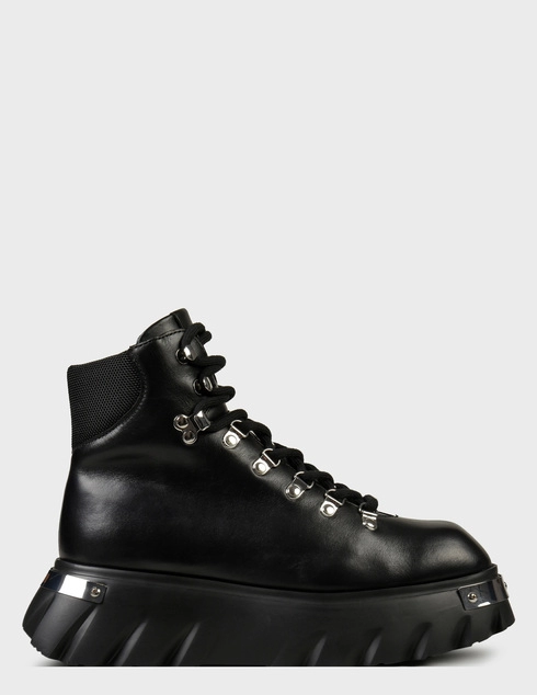 женские черные кожаные Ботинки Love Moschino 21346_black - фото-5