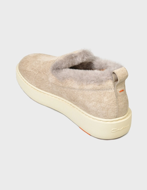 женские бежевые Слипоны Santoni Sant-AW21-WBCD60894TIAPHLYE90-beige - фото-2
