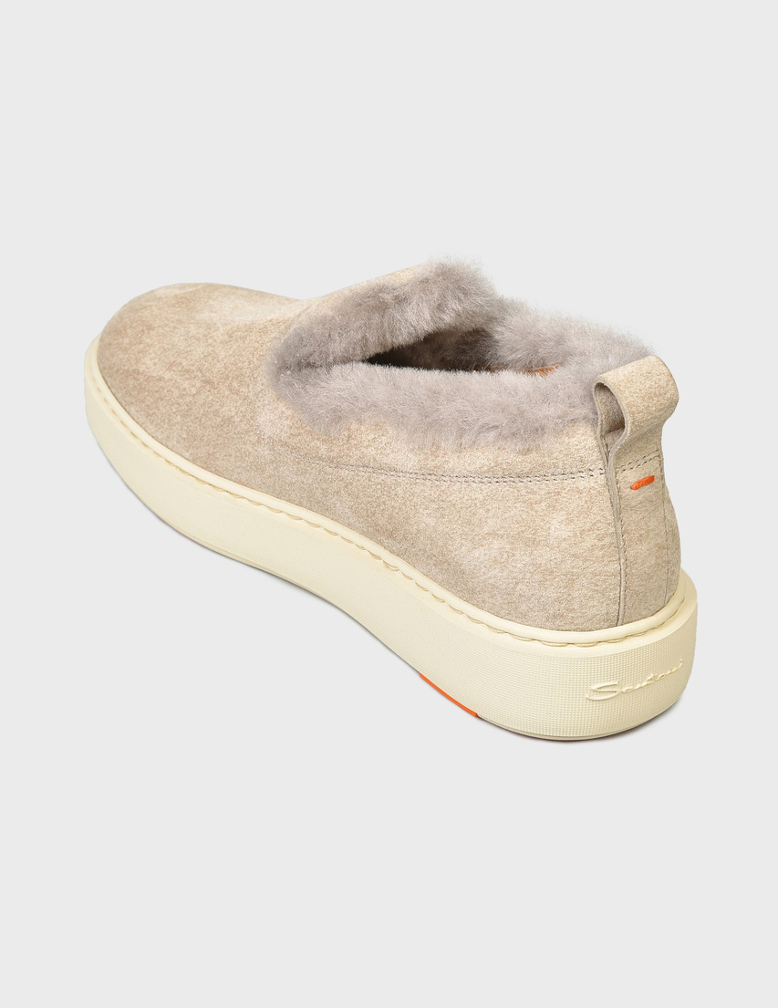 женские бежевые Слипоны Santoni Sant-AW21-WBCD60894TIAPHLYE90-beige - фото-2