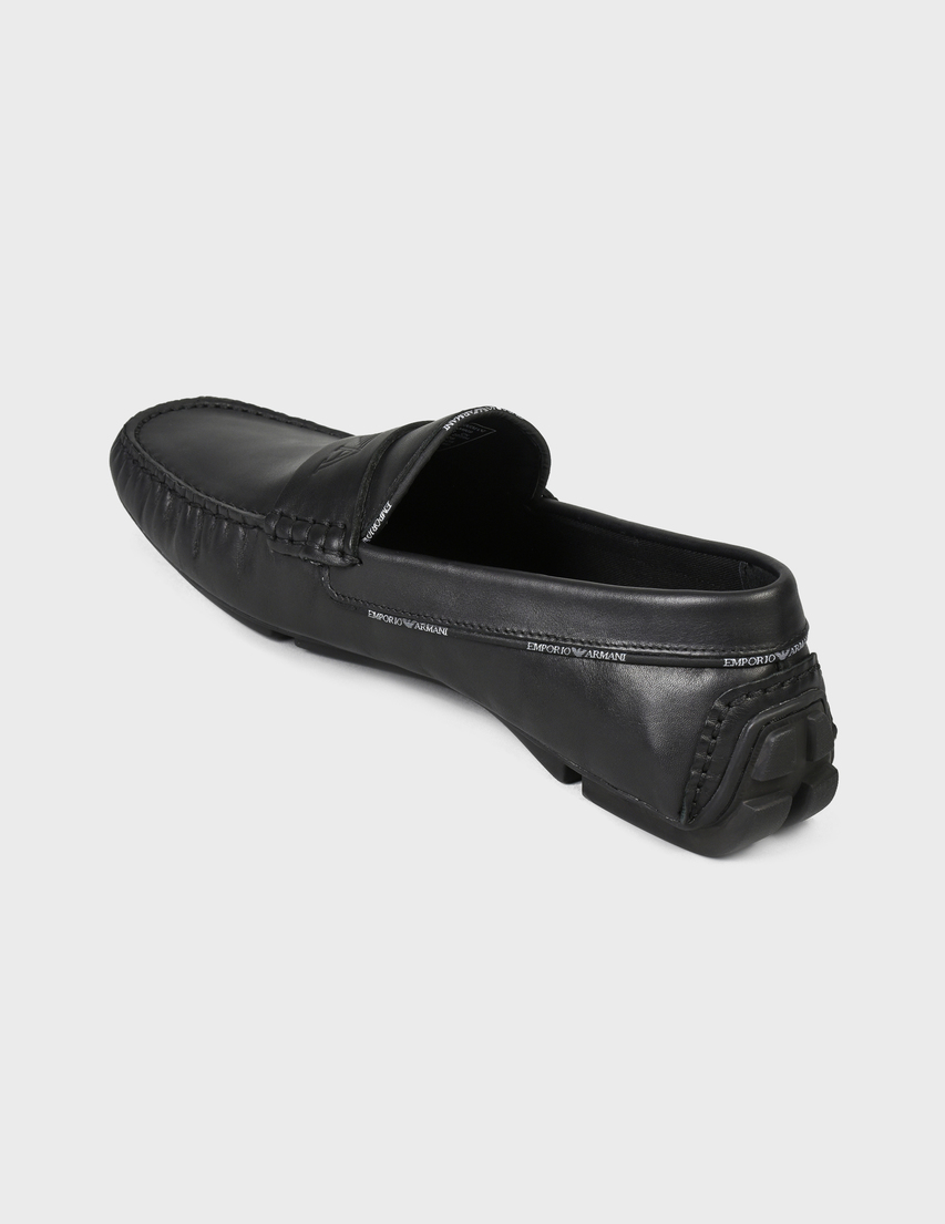 мужские черные Мокасины Emporio Armani 140-002-black - фото-2