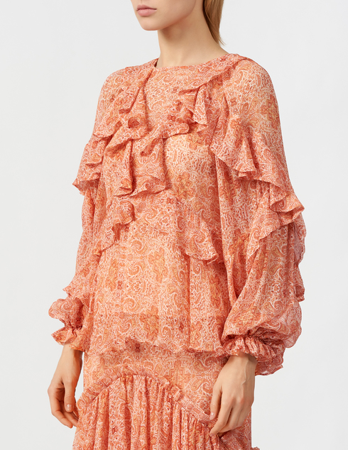 Thurley TH-SS19-TO1592-MARMARA-BLOUSE-coral фото-2