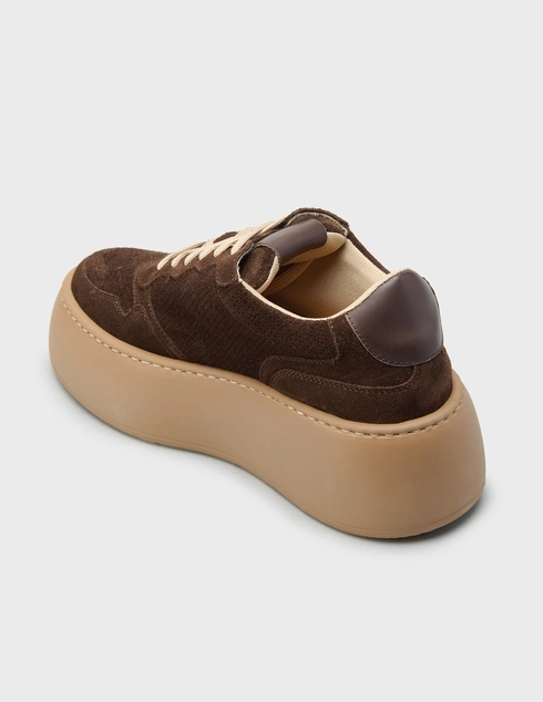 женские коричневые Кеды L'Estrosa 590_brown - фото-2