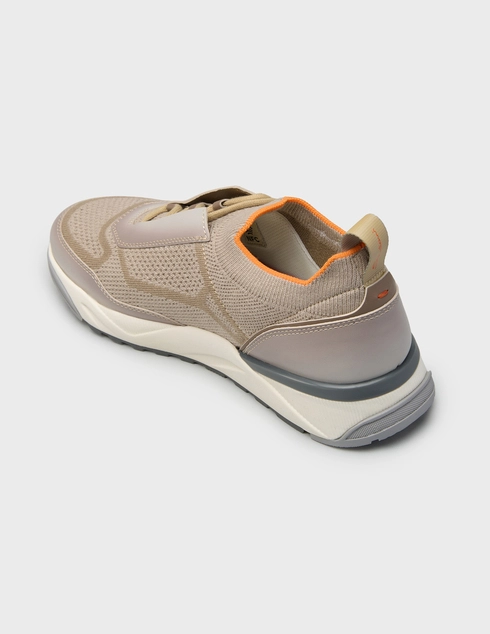 мужские бежевые Кроссовки Santoni 22135_beige - фото-2