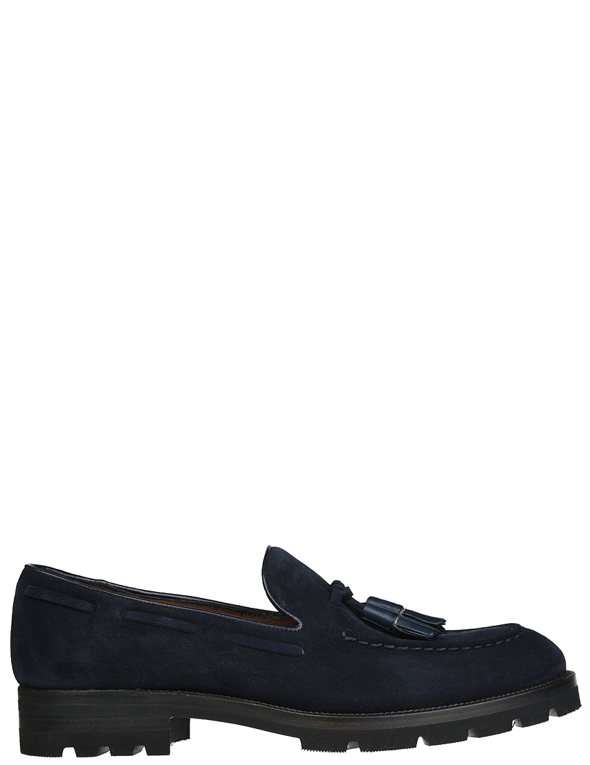 мужские синие замшевые Лоферы Fratelli Rossetti S12613_blue - фото-5