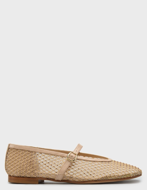 женские бежевые текстильные Балетки Luca Grossi 1084-beige - фото-5