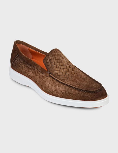 коричневые Лоферы Santoni SMGDT17459BAREGYMF42-brown