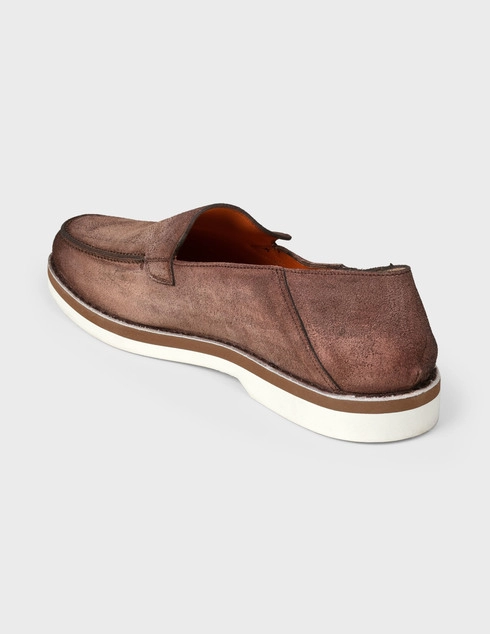 мужские коричневые Лоферы Santoni MGYG16591IQ2EISEM42-brown - фото-2