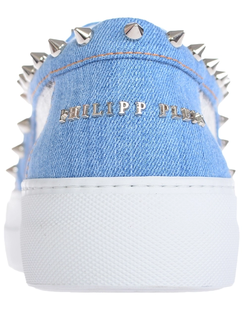 голубые Слипоны Philipp Plein 0180_blue