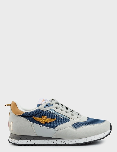 мужские серые текстильные Кроссовки Aeronautica Militare 3545_gray - фото-5