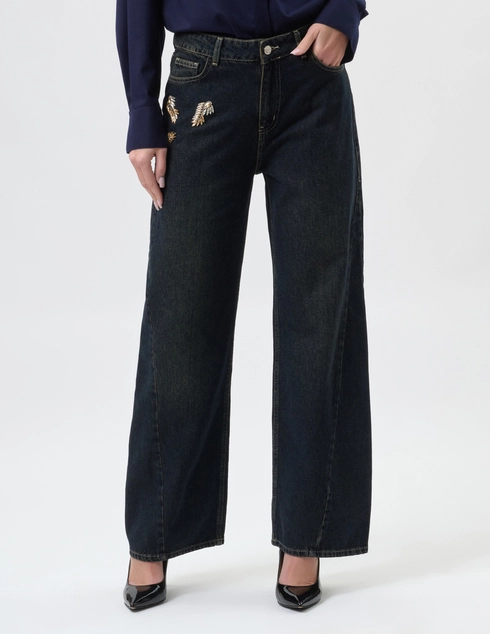 Kaos DK002-jeans-blunotte-strass_blue фото-1