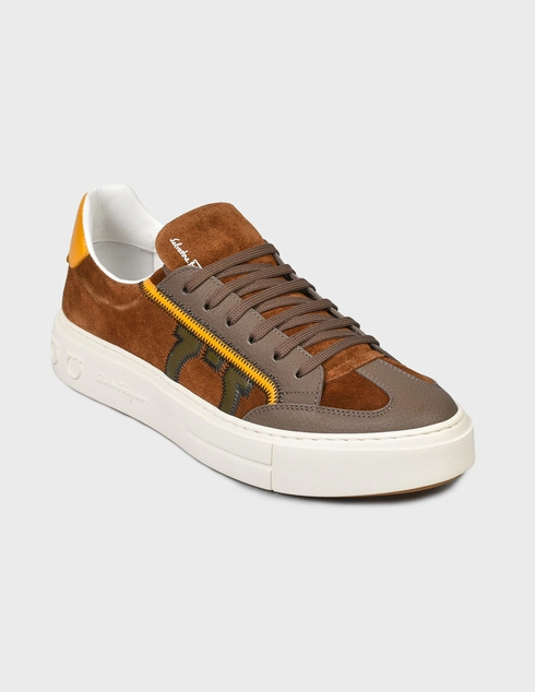 коричневые Кеды Salvatore Ferragamo BORG5-brown