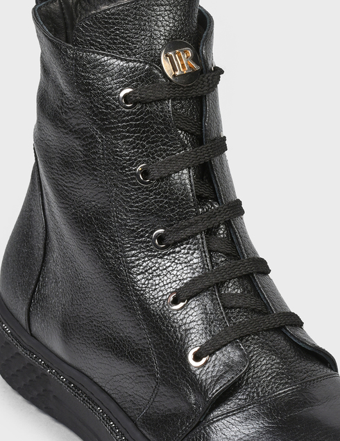 женские черные кожаные Ботинки Ilasio Renzoni 4638-black - фото-5