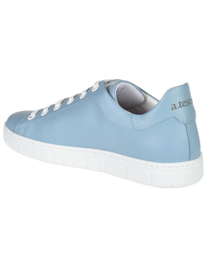 мужские голубые Кеды A.Testoni 70421-19-blue - фото-2