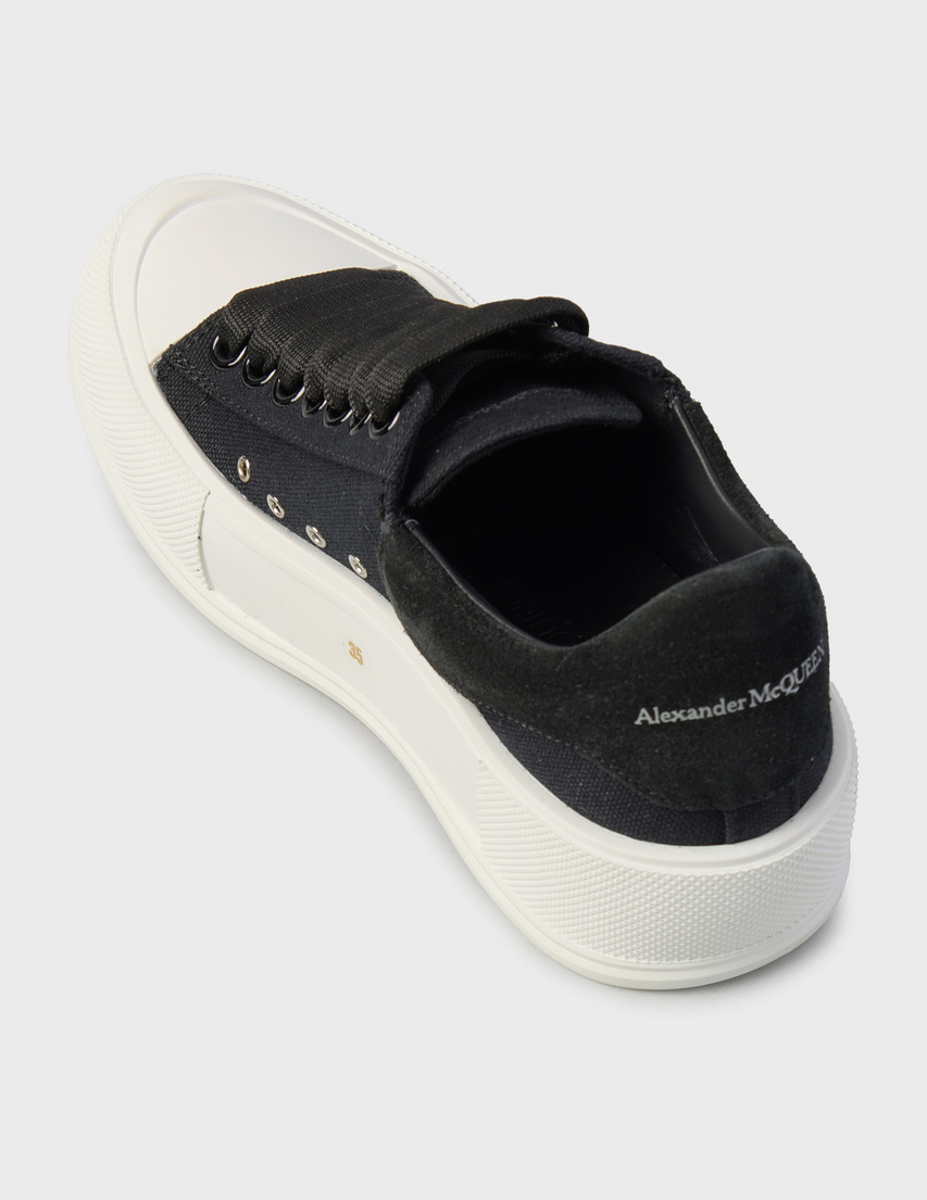 женские черные Кеды Alexander Mcqueen MCQ1007NER_black - фото-2
