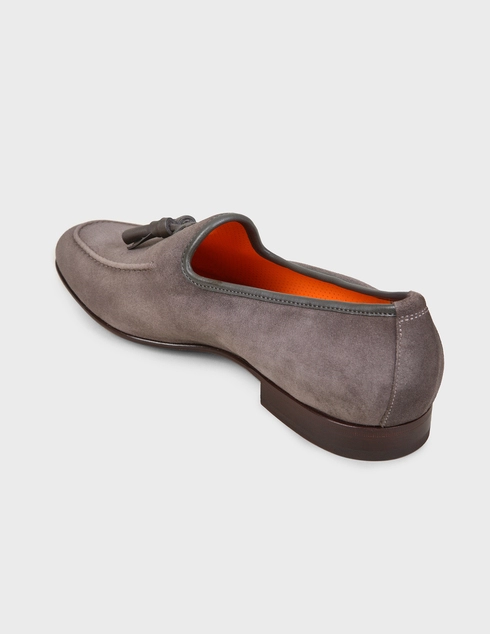 мужские серые Лоферы Santoni SMCHG17216LA3USHVG45-gray - фото-2