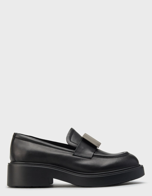женские черные кожаные Лоферы Vittorio Virgili T6169_black - фото-5