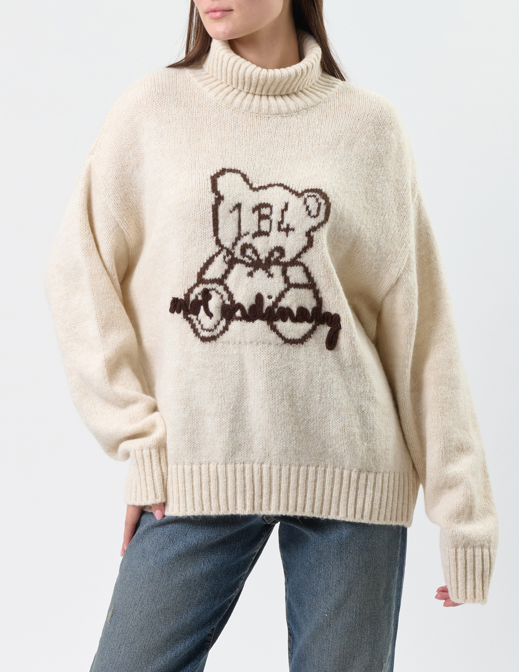 

Свитер, Бежевый;молочный