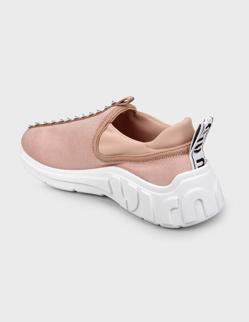 женские бежевые Кроссовки Miu Miu 5S887CF0A48-20-beige - фото-2