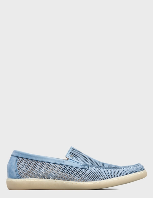 мужские голубые нубуковые Мокасины Aldo Brue 7023_blue - фото-5