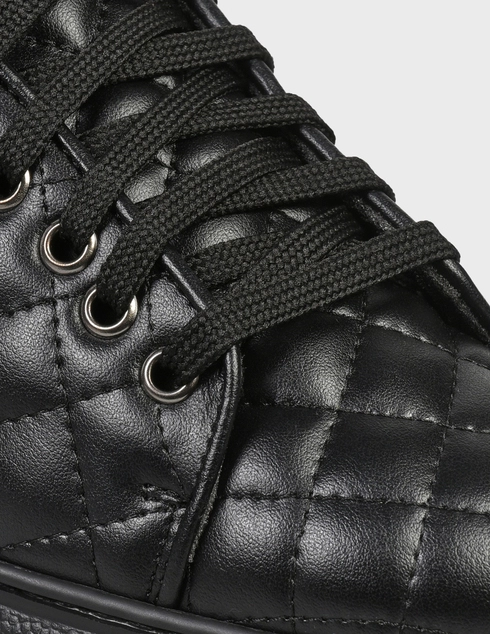 женские черные кожаные Кеды L'Estrosa ES_Y4470NERO-black - фото-5