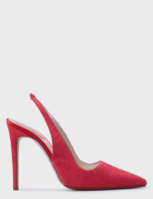 женские красные текстильные Босоножки Rene Caovilla 2904_red - фото-5