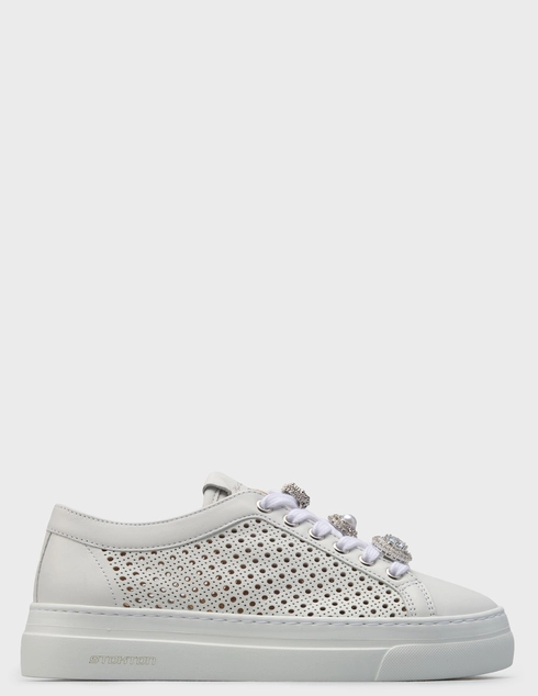 женские белые кожаные Кеды Stokton 140-013_white - фото-5