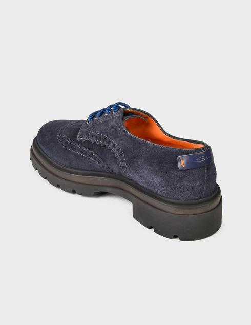 мужские синие Броги Santoni AGR-SMGMG17800JK4ESLUU60-blue - фото-2