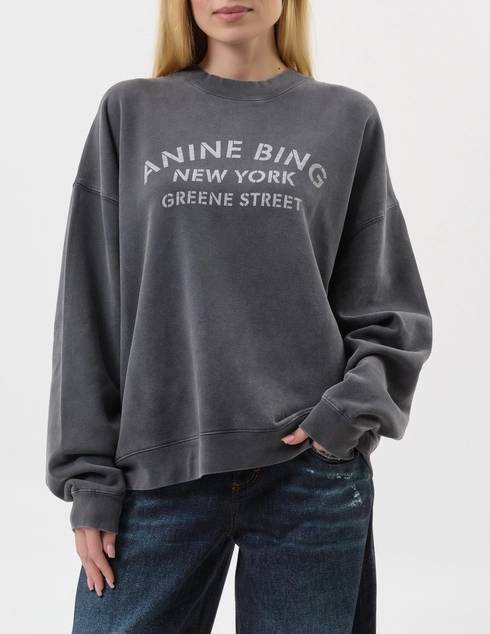 ANINE BING A-08-11728-WBL1-WASHED-BLACK_gray фото-1