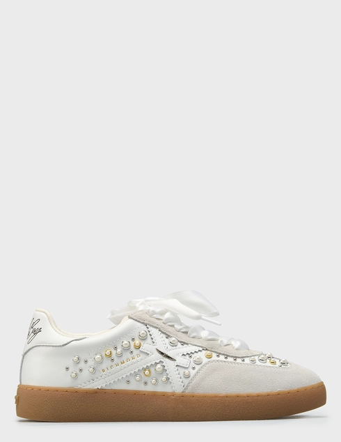 женские белые кожаные Кеды John Richmond 30903-grey_whote - фото-5