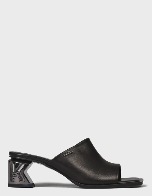 женские черные кожаные Шлепанцы Karl Lagerfeld 30600_black - фото-5