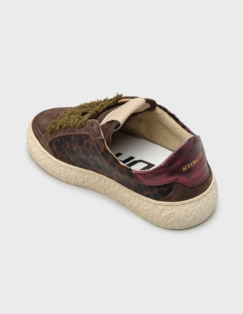 женские принт Кеды Stokton VOLTIO-leo-pony-brown - фото-2
