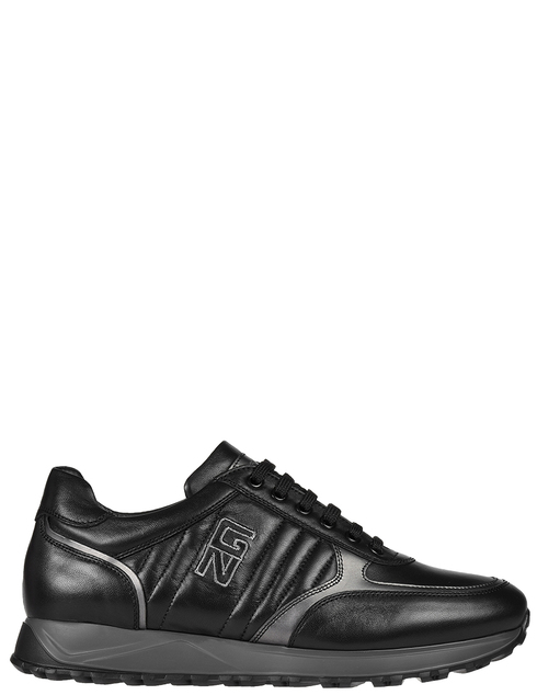 мужские черные кожаные Кроссовки Giampiero Nicola 39350_black - фото-5