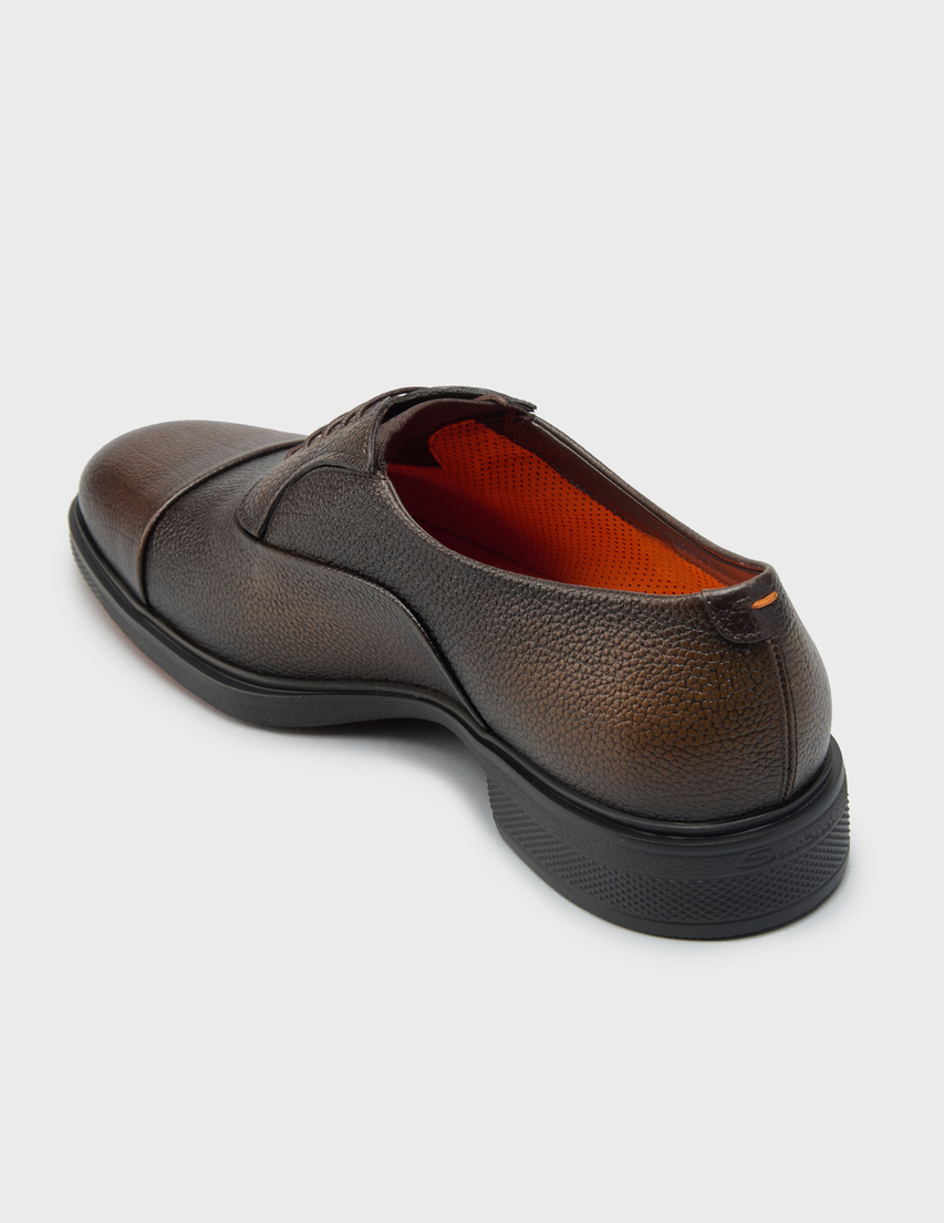 мужские коричневые Оксфорды Santoni 18957_brown - фото-2