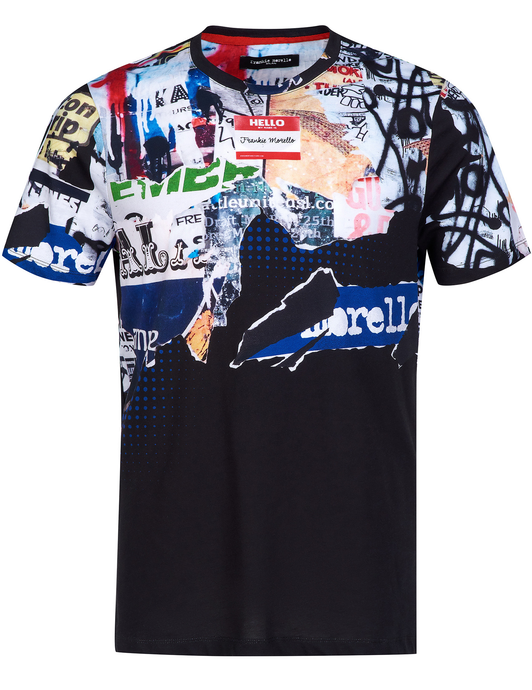 

Футболка, Многоцветный;синий;принт