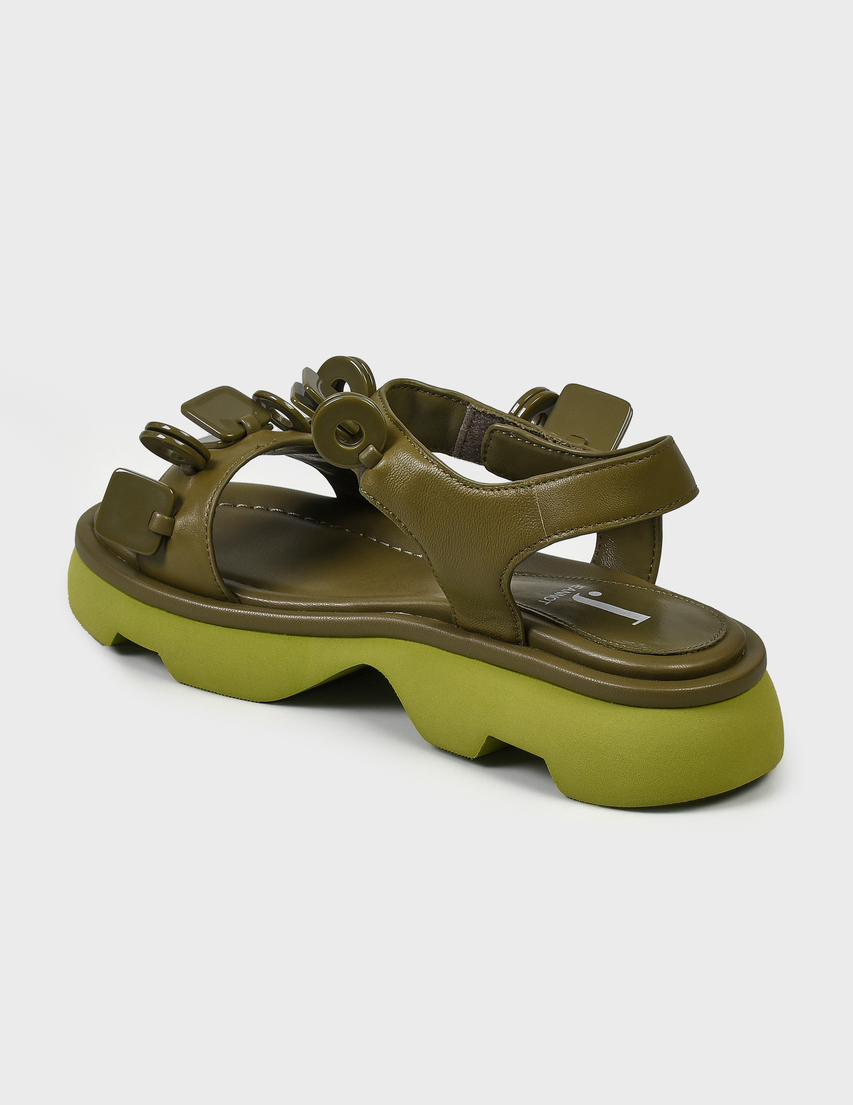 женские хаки Сандалии Jeannot LJ405G-khaki - фото-2
