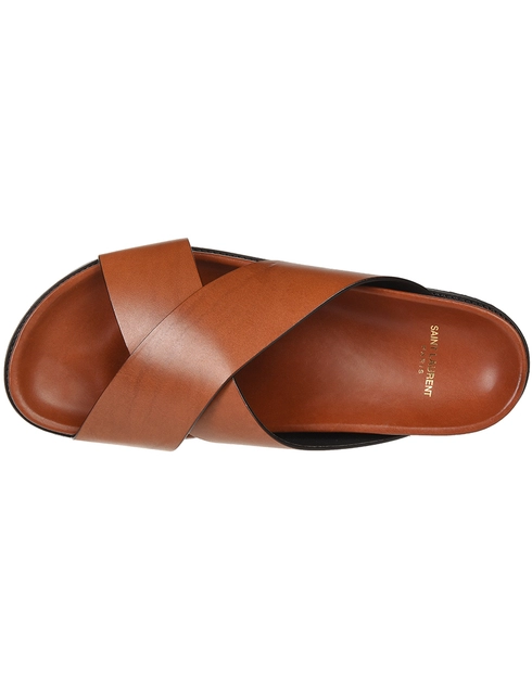 коричневые мужские Шлепанцы Saint Laurent Paris 502090-7660_brown 8135 грн