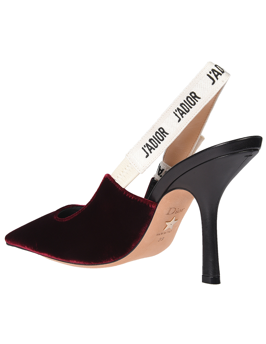 женские бордовые Босоножки Christian Dior KCC201VLR16V-1819_bordo - фото-2