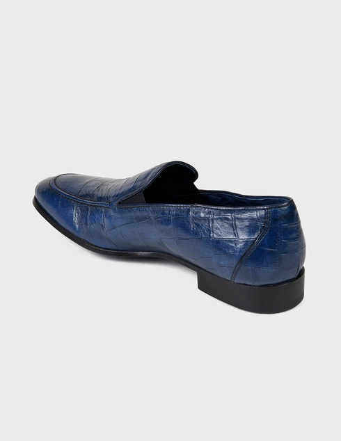 мужские синие Лоферы Roberto Rossi 15442-cocco-blu-blue - фото-2