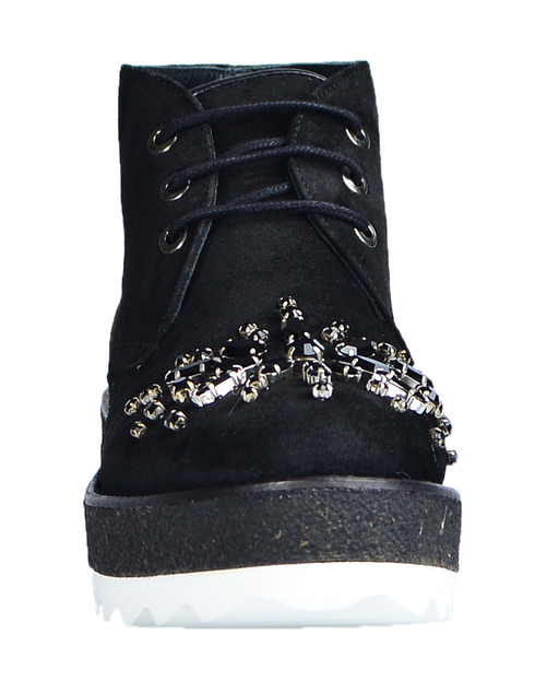 женские черные замшевые Ботинки Sebastian 7227-black - фото-5