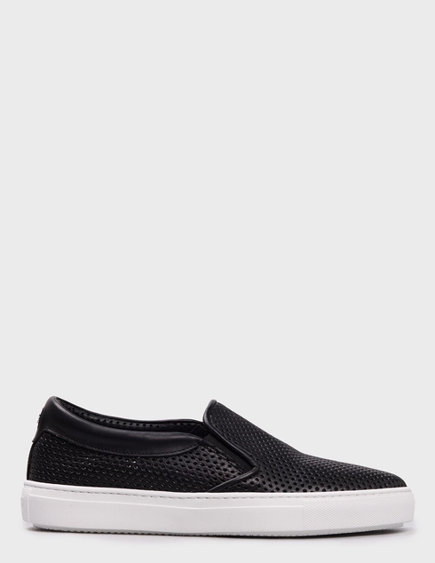 мужские черные кожаные Слипоны Fratelli Rossetti 47401-black - фото-5