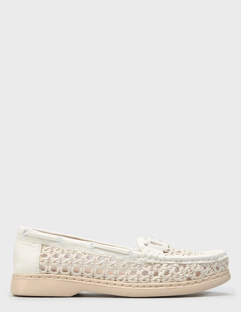 женские белые  Лоферы Laura Biagiotti 9690-crema-white - фото-5