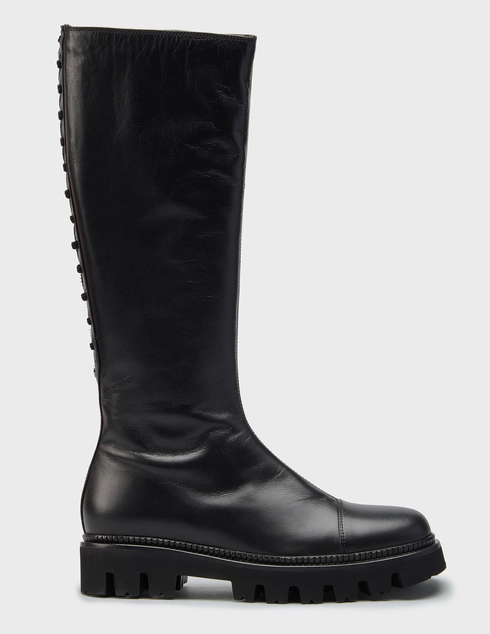 женские черные кожаные Сапоги 4US Cesare Paciotti D6DC_black - фото-5