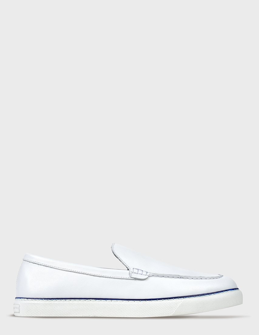 мужские белые кожаные Лоферы Fratelli Rossetti S51992-white - фото-5