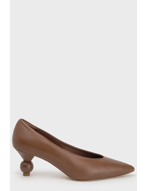 женские коричневые кожаные Туфли Weekend Max Mara MAX_MARA_1642 - фото-5